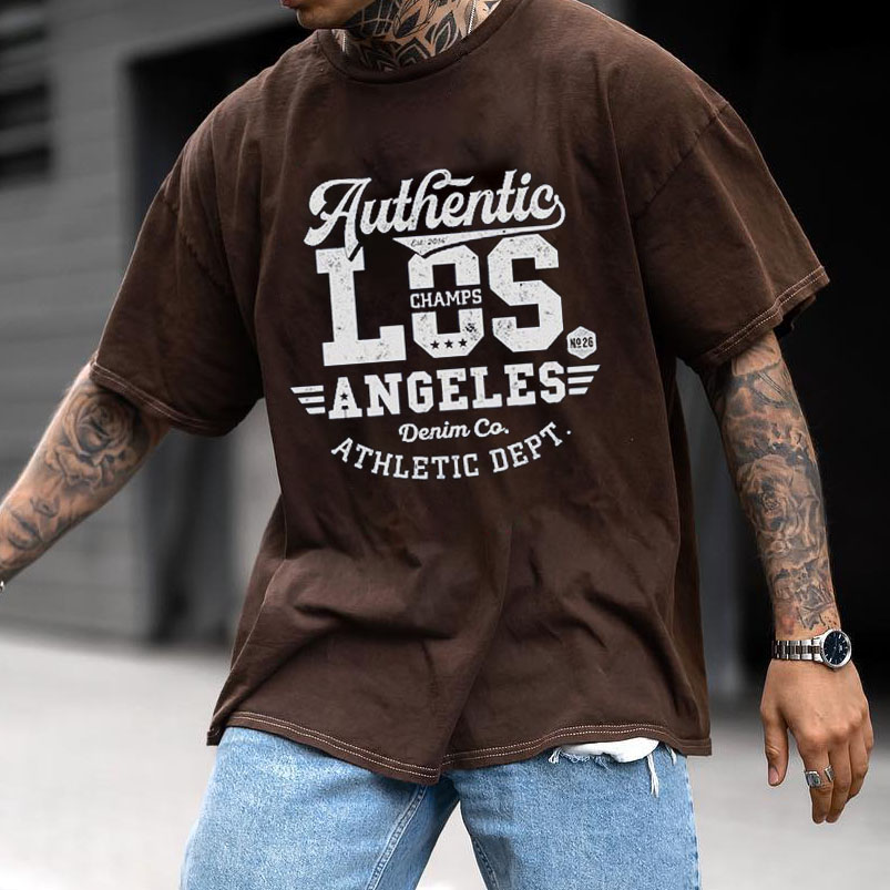 Los Angeles Print Short Sleeve T Shirt