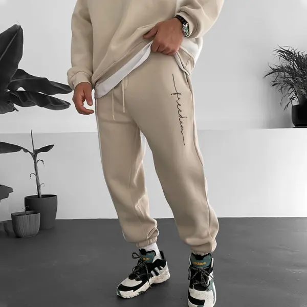 Men's Casual Flannel Graphic Print Sweatpants - Paleonice.com 