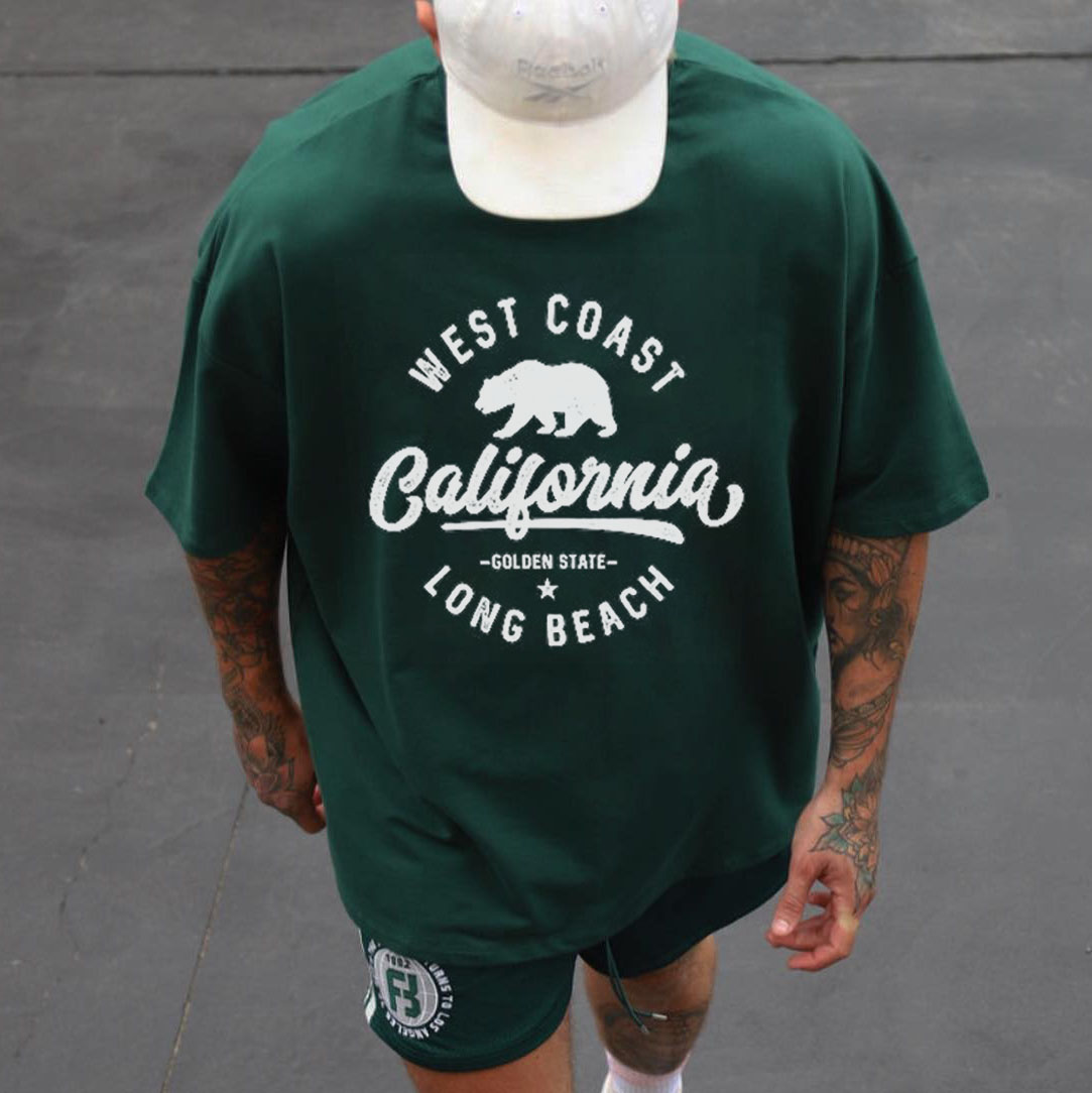 California Print Short Sleeve T Shirt