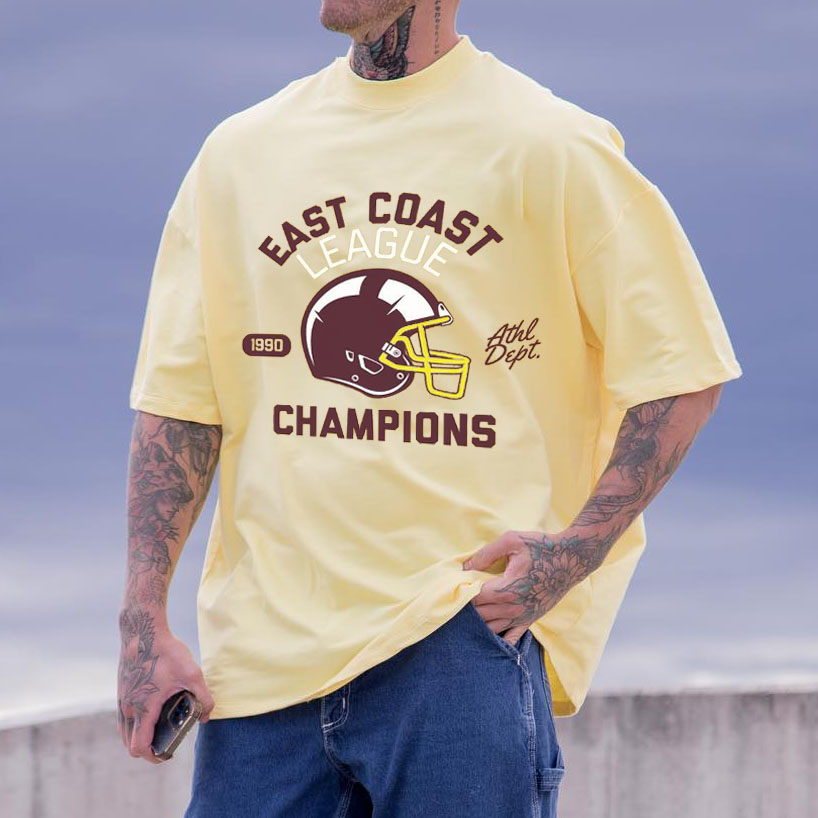 Men's Vintage Print Oversized T Shirt