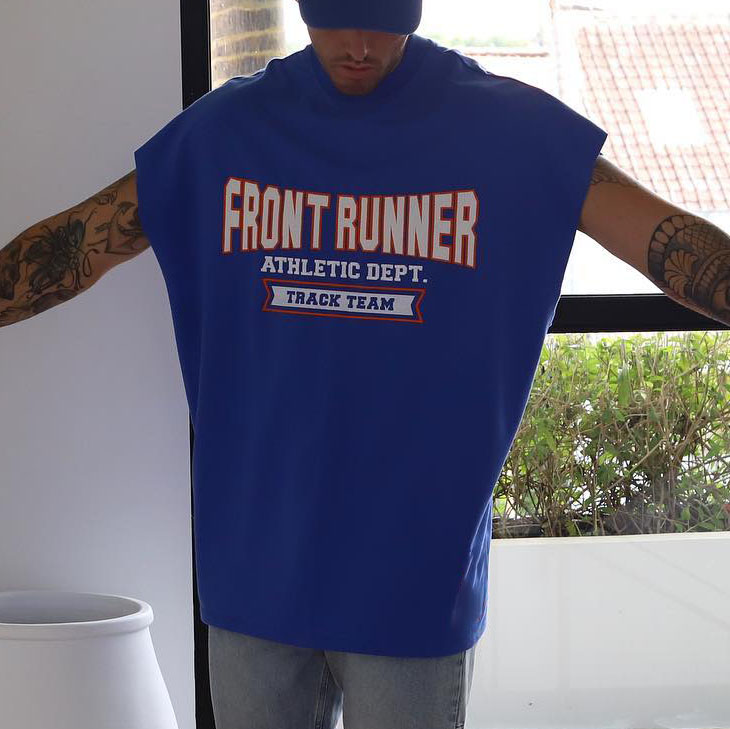 Front Runner Print Sleeveless T shirt
