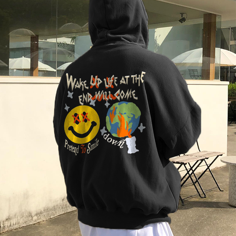 Oversized Trendy Graphic Print Hoodie