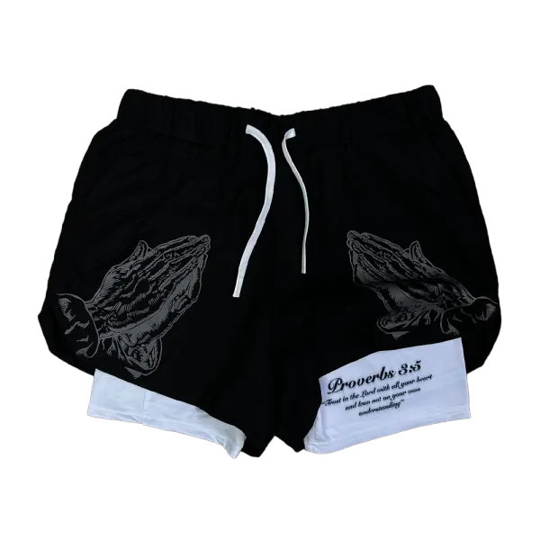 Praying Hands Performance Shorts - Chrisitina.com 