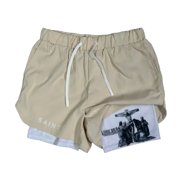 Lucas 23:34 Performance Shorts - Faciway.com 