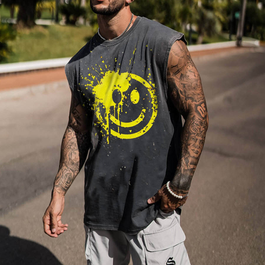 

Men's Smile Printed Vest