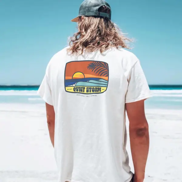 T-shirt De Surf Rétro Myrtle Beach Unisexe Pour Homme - Paleonice.com 
