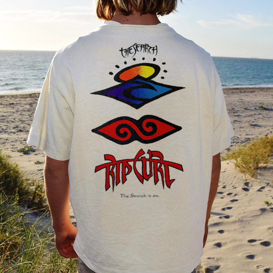 

Oversized Unisex Retro Relaxed Print Surf T-Shirt