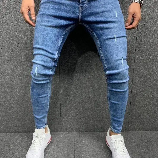 Men's Feet Stretch Jeans - Fineyoyo.com 
