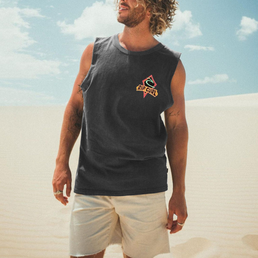 

Men's Vintage Rip Curl Surf Sleeveless Top