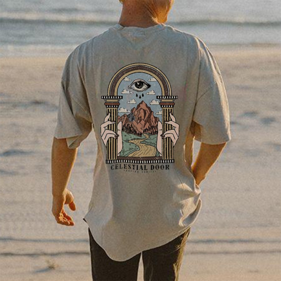 

Holiday Celestial Door Printed T-shirt