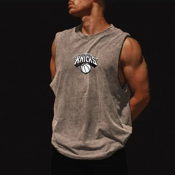 Maglia Senza Maniche Unisex Dei New York Knicks NBA - Faciway.com 