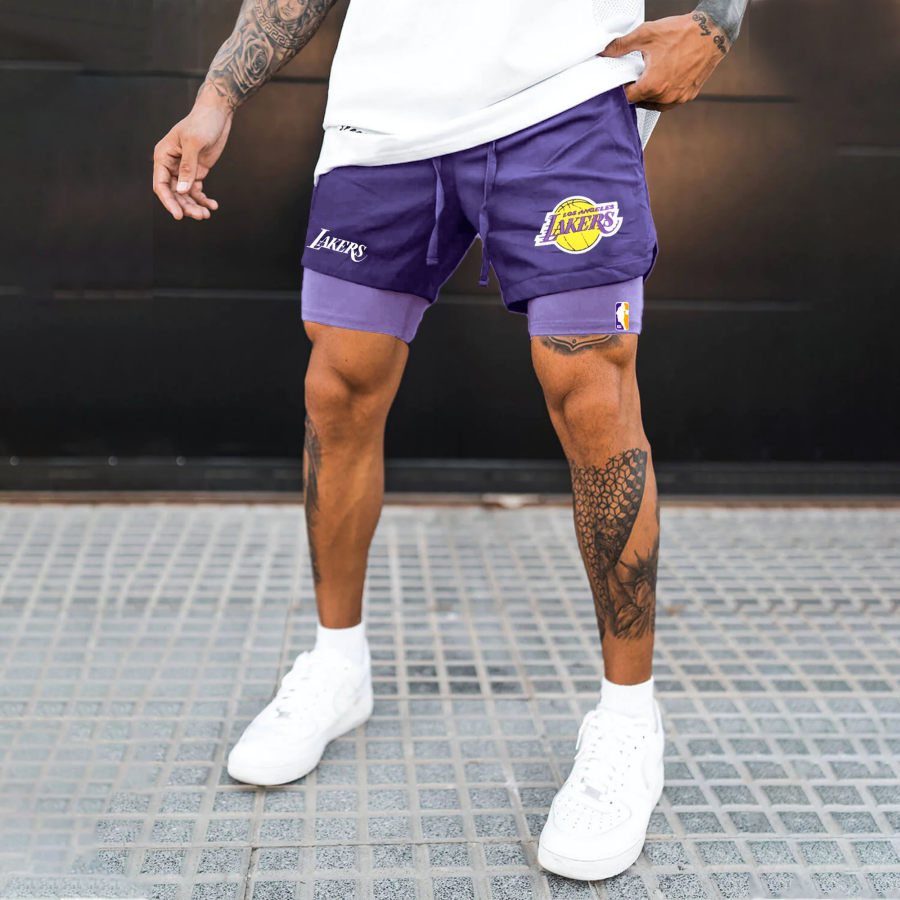 

Pantalón Corto De Rendimiento De Malla De La NBA Champion Lakers Para Hombre