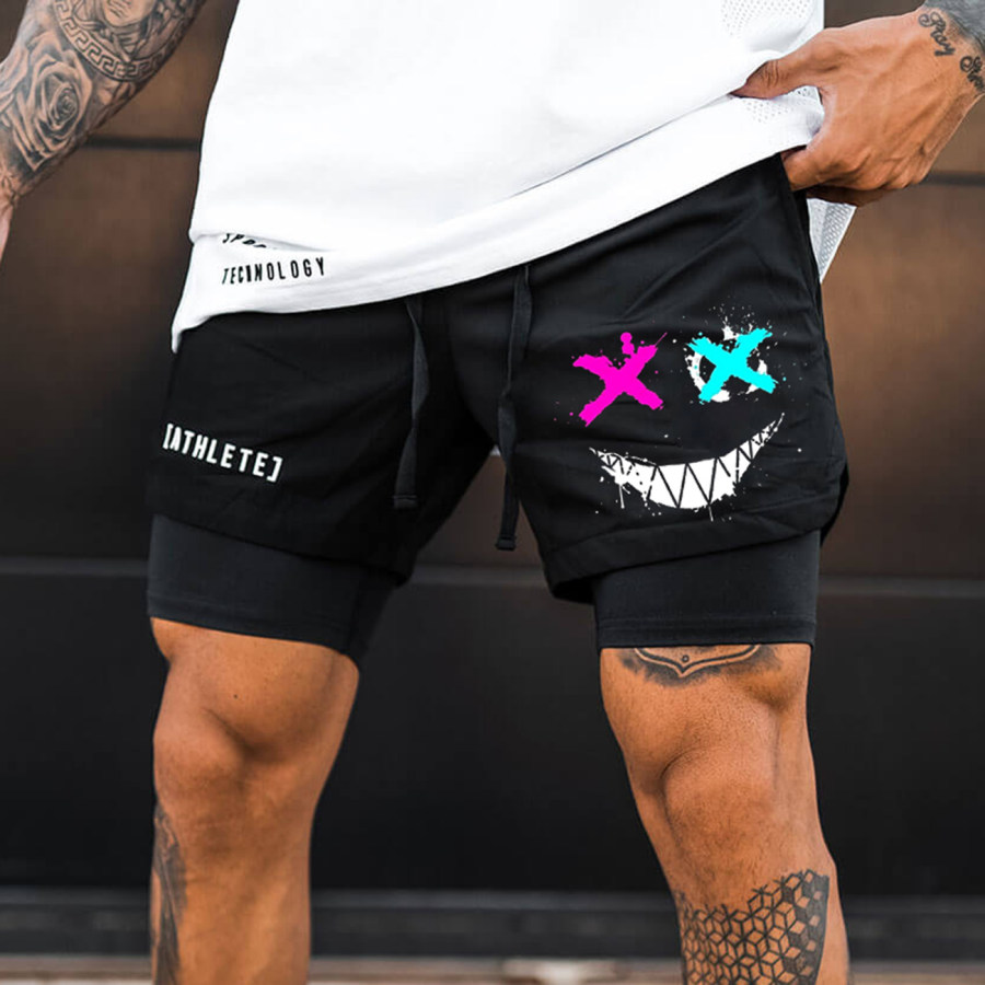 

Men's Smiley Shorts Performance Shorts