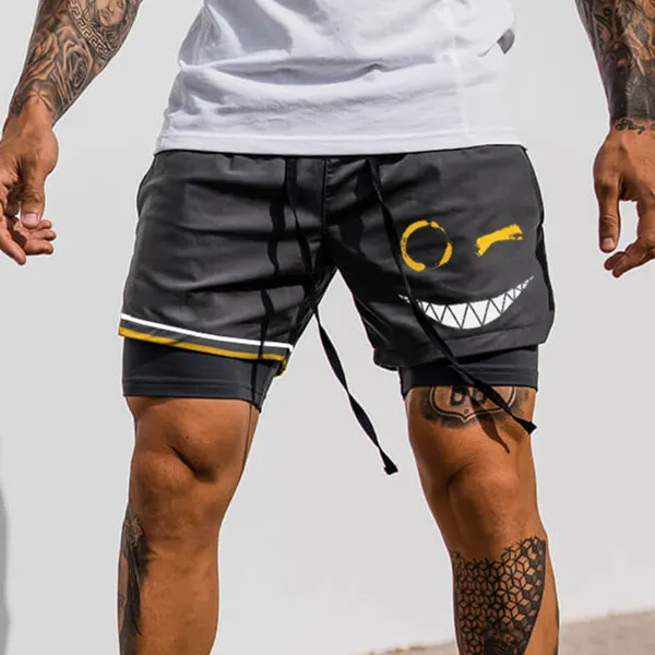 Men's Smiley Shorts Performance Shorts - Villagenice.com 