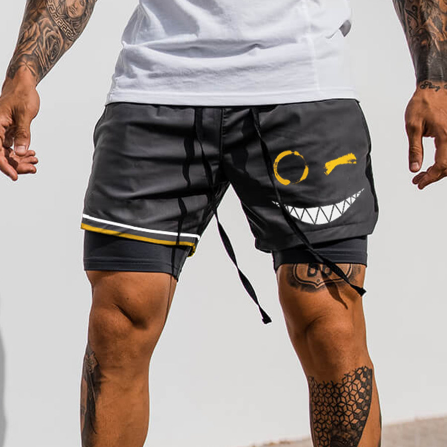 

Men's Smiley Shorts Performance Shorts