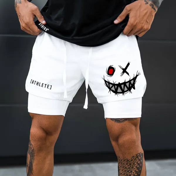 Men's Smiley Shorts Performance Shorts - Faciway.com 