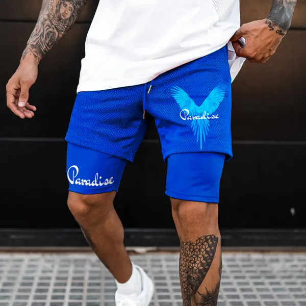 Men's Parrot Shorts Mesh Performance Shorts - Chrisitina.com 