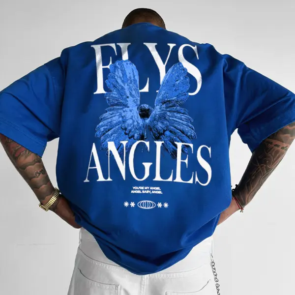 Übergroßes „Flys Angles“-T-Shirt - Faciway.com 
