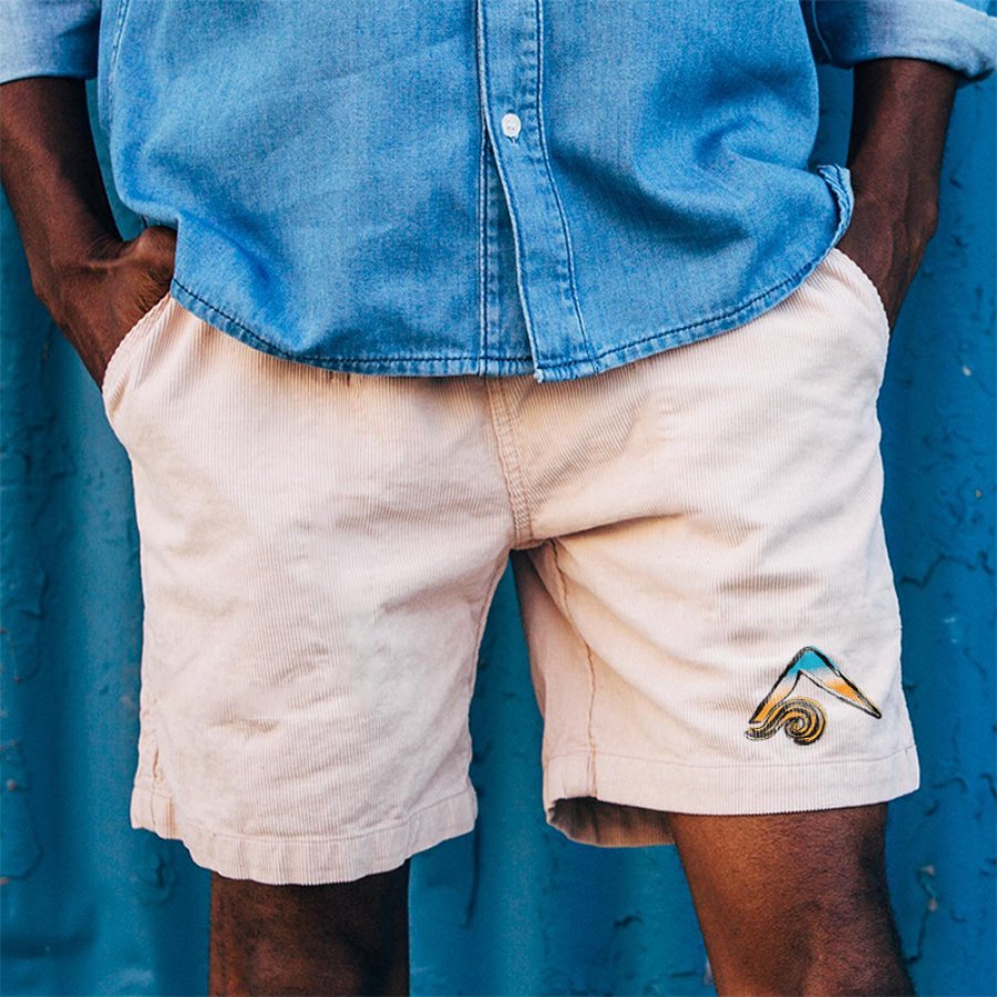 

Unisex Vintage 'KAUN SURF' Print Surf Shorts