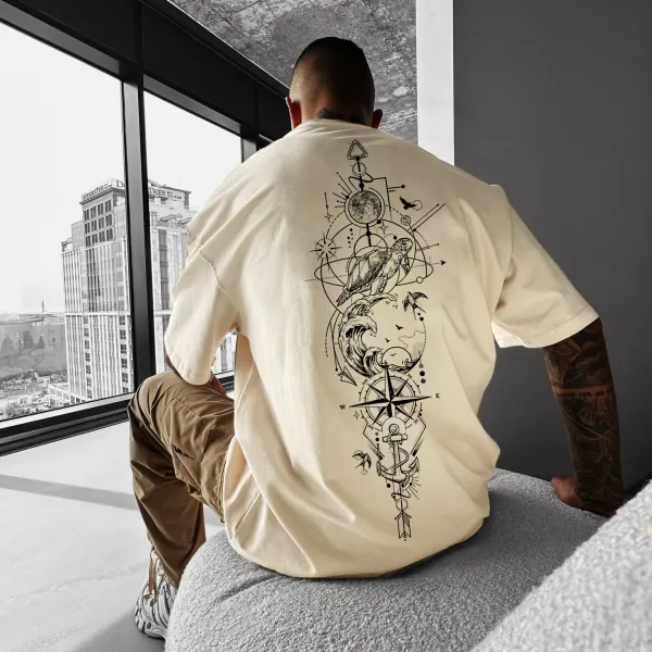 Sun Moon Star Ocean Oversize Tee - Faciway.com 