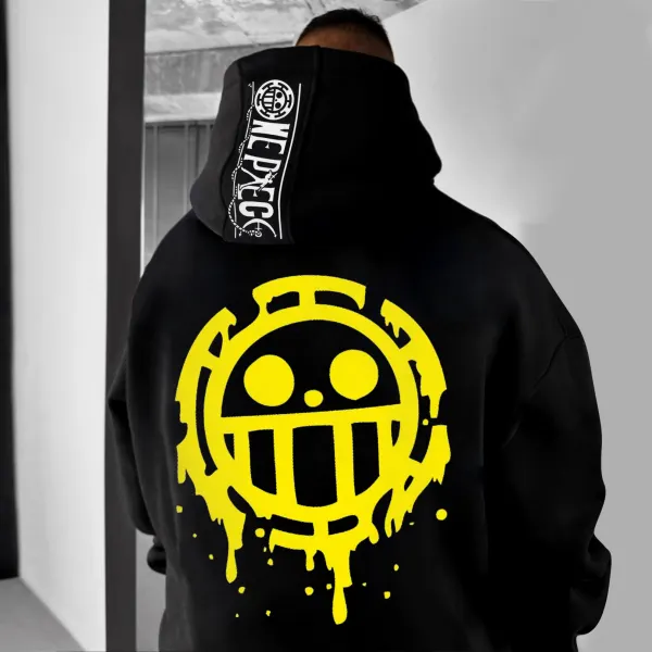 Oversize "One Piece" Print Hoodie