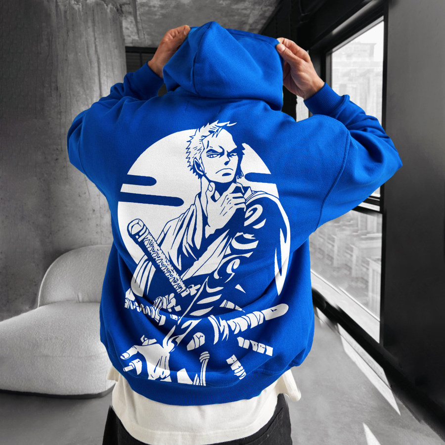 

Oversize "One Piece" Print Hoodie