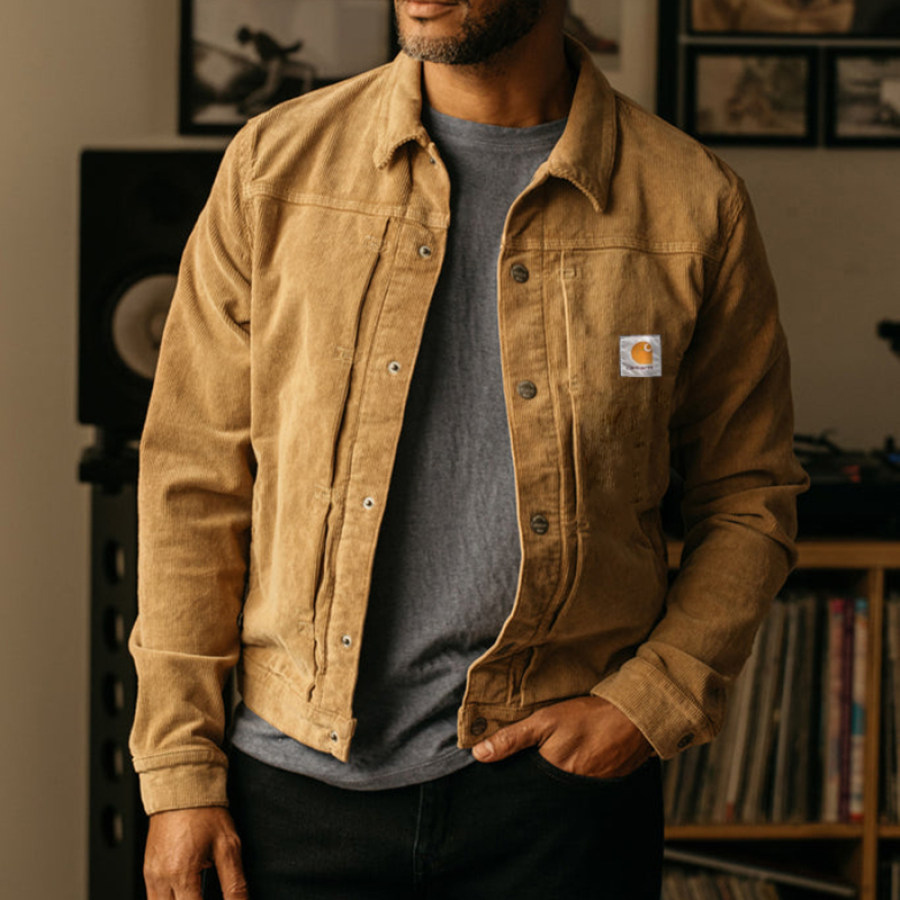 

Chaqueta Retro Casual Con Estampado De Letras