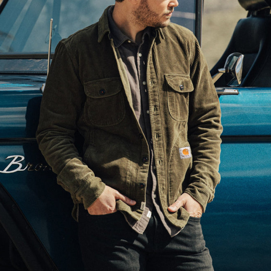 

Chaqueta Al Aire Libre Estampada Casual Retro