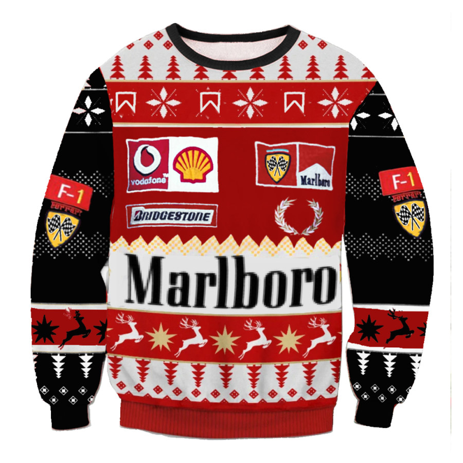 

Unisex Marolboro Formel 1 Racing Hässlicher Weihnachtspullover