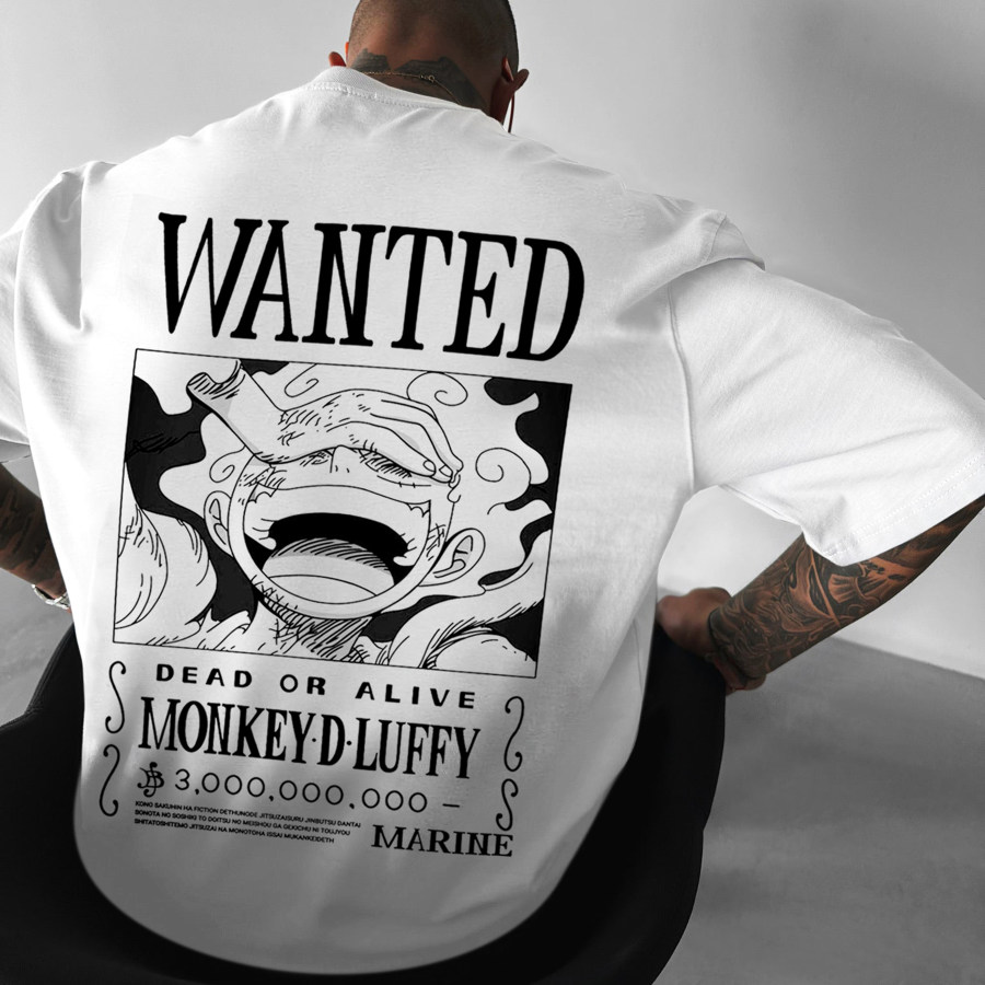 

Огромная футболка "One Piece" Wanted Monkey.D.LuffyTee