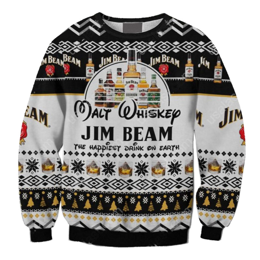 

Unisex HOT TRENDING Jim Beam The Happiest Drink 3D Christmas Sweatshirt