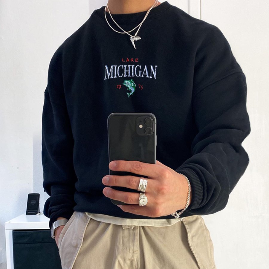 

Sudadera Vintage Del Lago Michigan