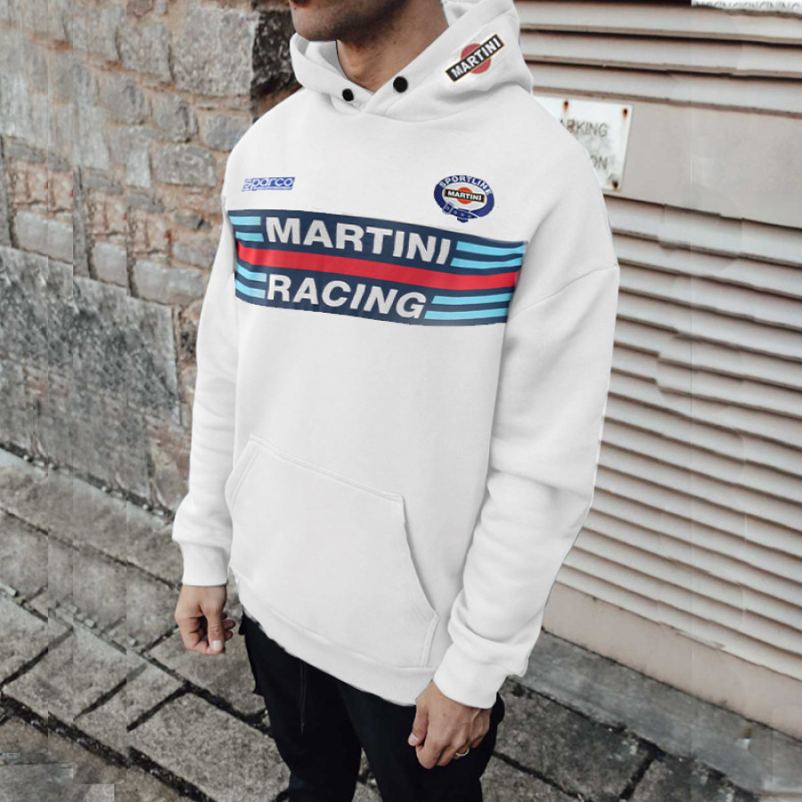 

Felpa Con Cappuccio Martini Racing Oversize Retrò Da Uomo