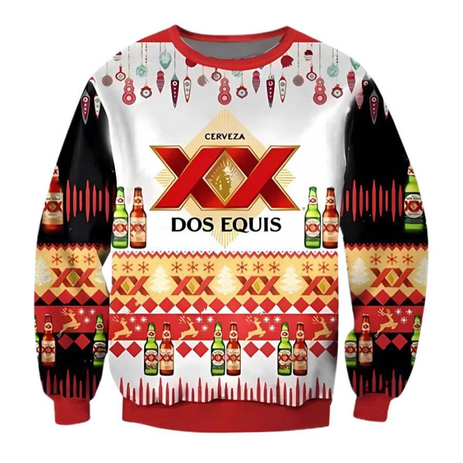 

Sweat-shirt De Noël Moche Imprimé 3D Dos Equis Beer Pour Hommes