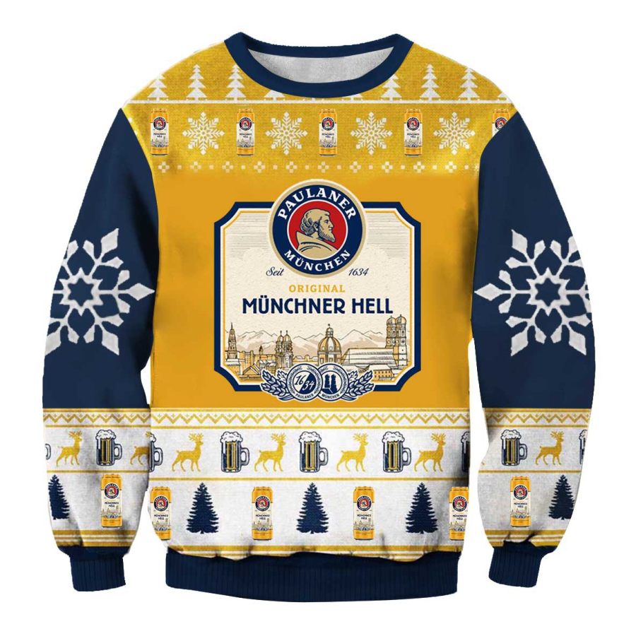 

Paulaner Münchner Hell 3D-Druck Ugly Christmas Sweatshirt Für Herren