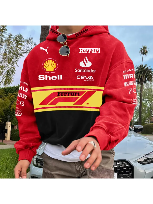 Men's Scuderia Ferrari Formula 1 Hoodie Sweatshirt - Spiretime.com 