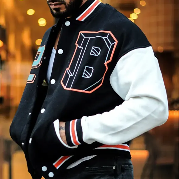 Unisex Letters Casual Baseball Jacket - Faciway.com 