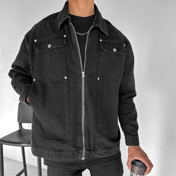Oversized Denim Jacket - Faciway.com 