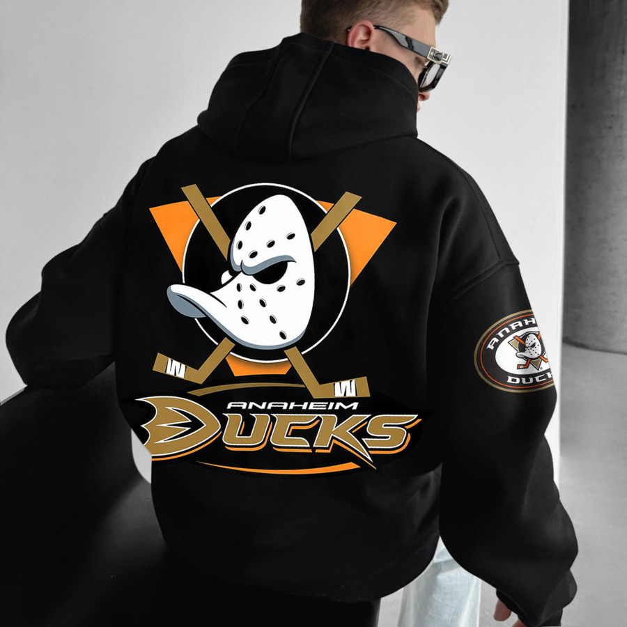 

Oversized Casual Men's Mighty Ducks Hoodie