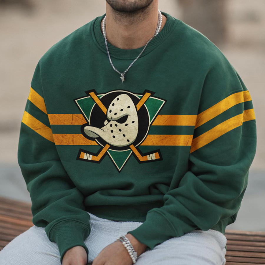 

Sweat-shirt Décontracté Vintage Mighty Ducks Pour Hommes