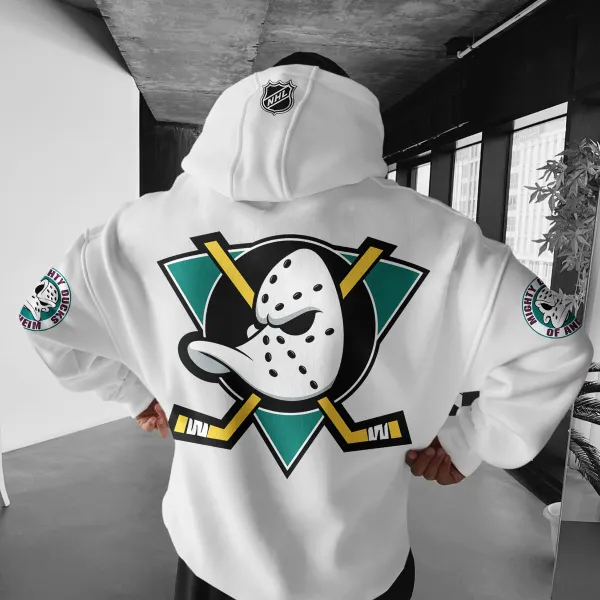 Oversized Casual Men's Mighty Ducks Hoodie - Cotosen.com