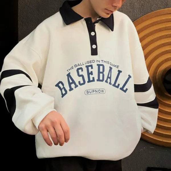 Unisex Baseball Casual Oversized Polo Shirt - Faciway.com 