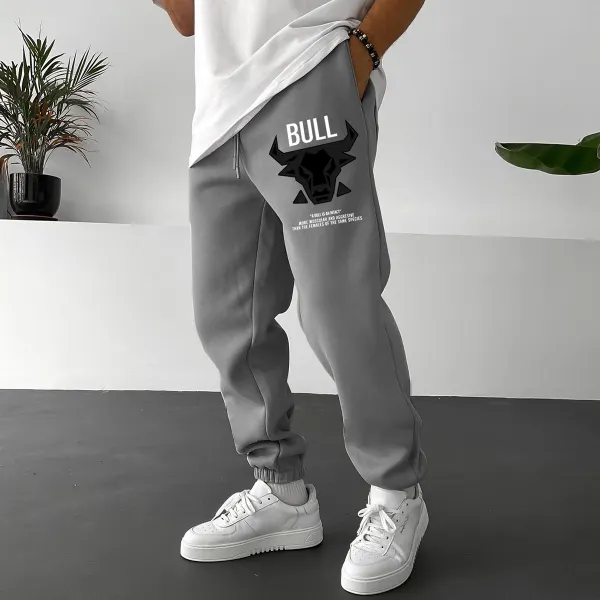 Men's Casual Bull Sweatpants - Faciway.com 