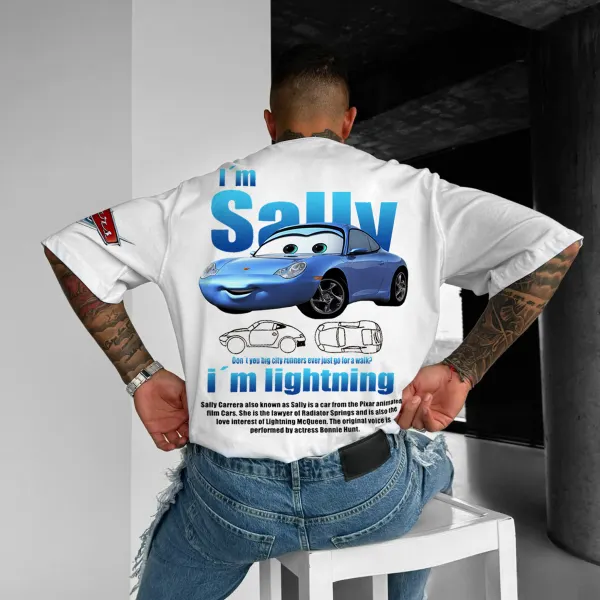 Oversize Sports Car 911 Sally Carrera T-shirt - Nicheten.com 