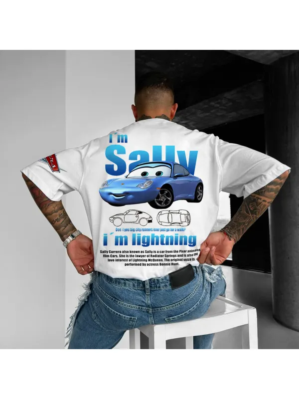 Oversize Sports Car 911 Sally Carrera T-shirt - Valiantlive.com 