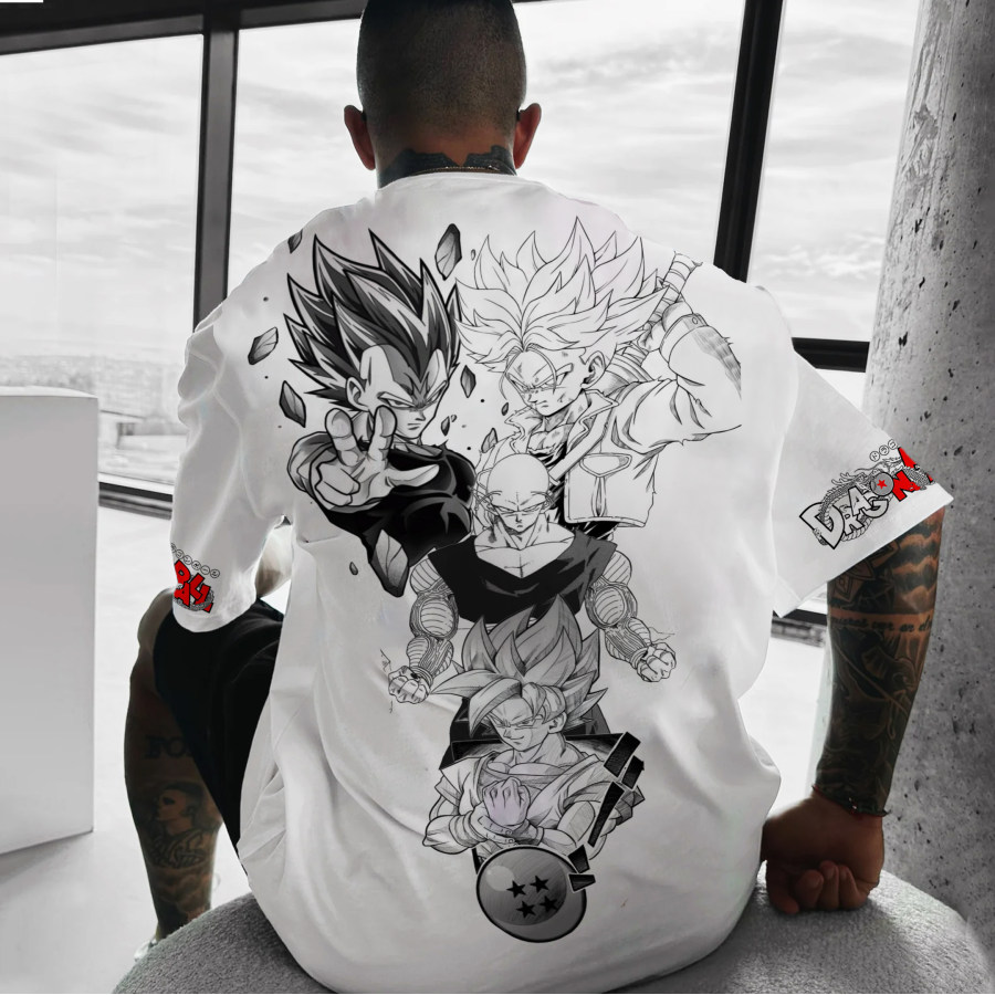 

Übergroßes Unisex-T-Shirt Mit DBZ-Anime-Aufdruck