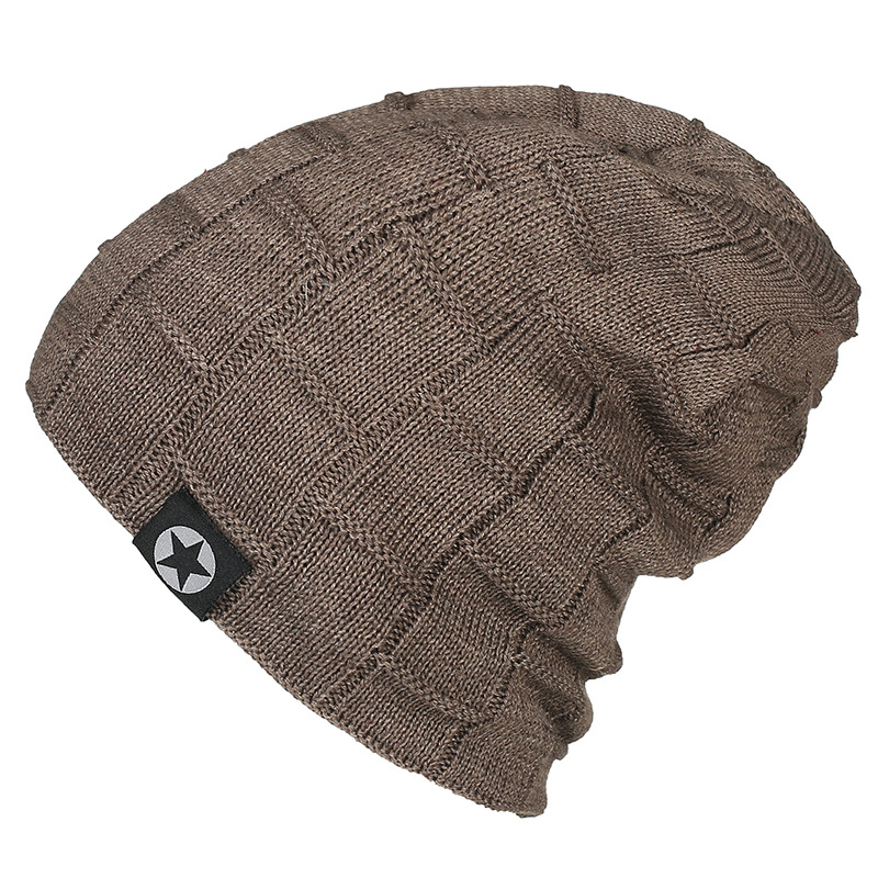 Men's Outdoor Hedging Pile Chic Hat Woolen Hat Plus Velvet Knitted Hat