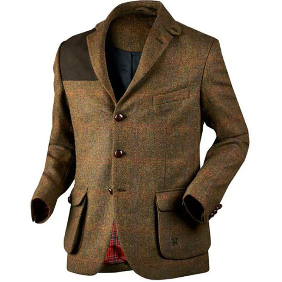 

(Limited Edition)Fashion new mens plaid contrast jacket jacket