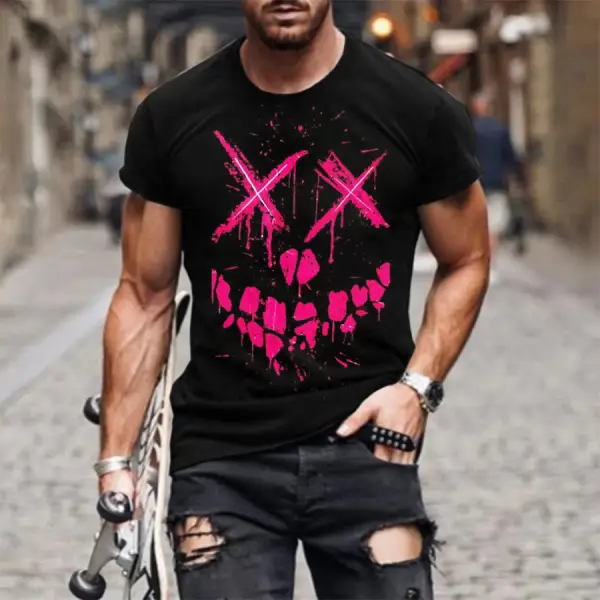 Fashion casual smile print T-shirt - Kalesafe.com 