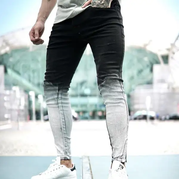 Graffiti Gradient Trousers - Faciway.com 